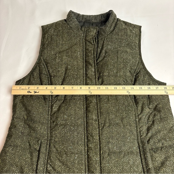 J Jill Green Herringbone Puffer Vest - Picture 4 of 5